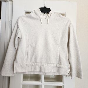 Fabletics Rayna Hoodie Women’s XS Heather Oatmeal Comfy Cozy Fleece Pullover